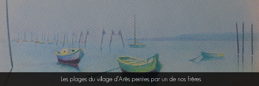 Peinture du village d'Arès